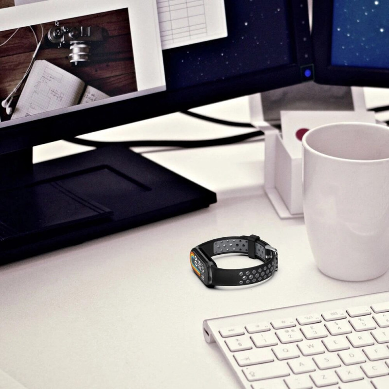 Tech-Protect IconBand Air correa para Xiaomi Smart Band 8 / 9 / 10 / NFC, negra/gris