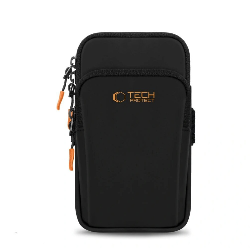 Tech-Protect M7 brazalete deportivo universal (funda), negro/naranja
