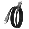 Tech-Protect Ultraboost DNA MagTwist cable USB-C PD 100W / 5A, 200 cm, gris hierro