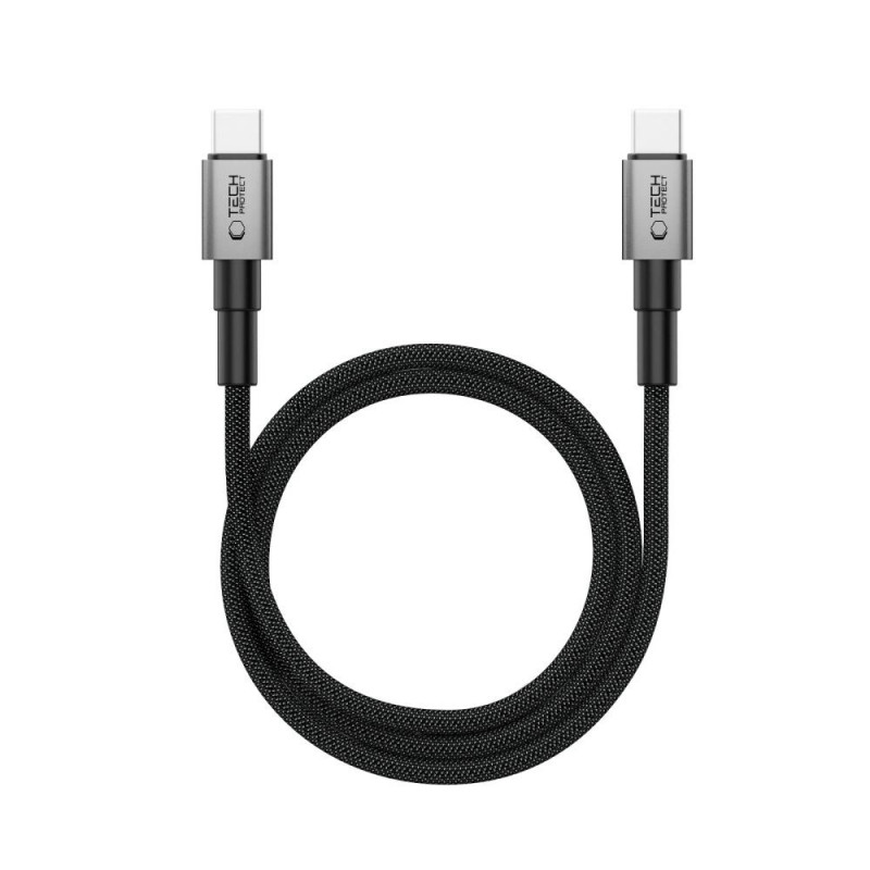 Tech-Protect Ultraboost DNA MagTwist cable USB-C PD 100W / 5A, 200 cm, gris hierro