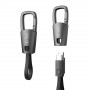 Tech-Protect Ultraboost DNA cable llavero USB-C a USB-C PD 60W / 3A, 17 cm, gris hierro