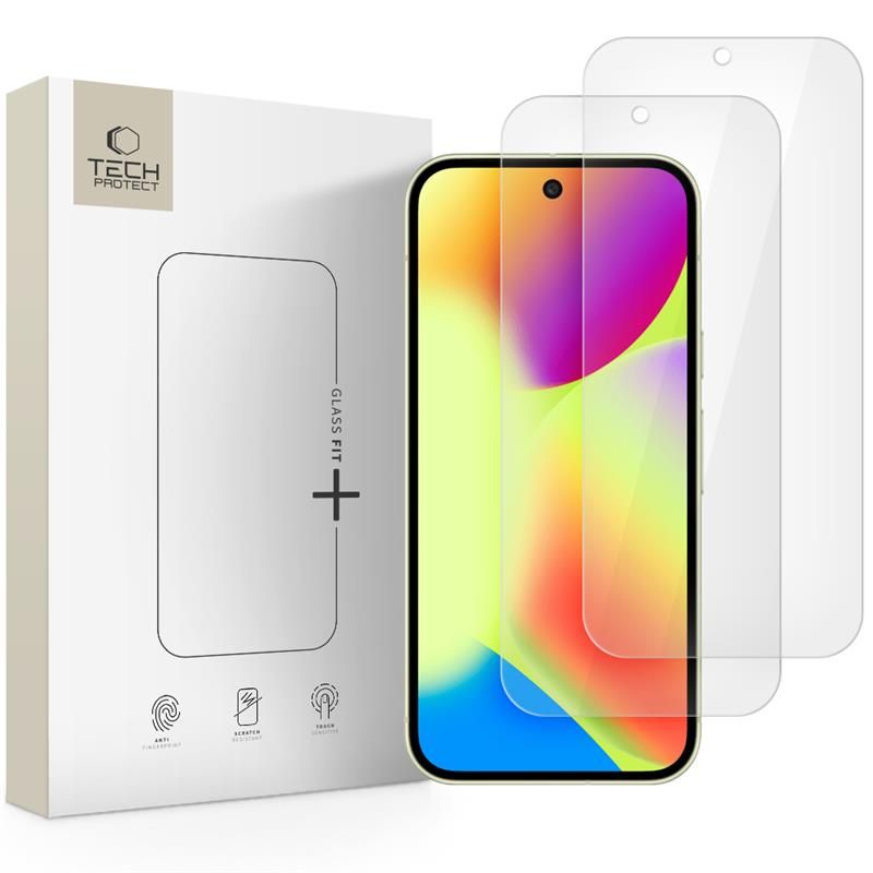 Tech-Protect Glass Fit+ cristal templado para Google Pixel 9 / 9 Pro / 10 / 10 Pro / 11 / 11 Pro, transparente (2 uds.)