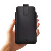 Tech-Protect SM65 funda universal para móvil, 6,0-6,9 pulgadas, piel ecológica, negra y roja