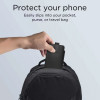 Tech-Protect SM65 funda universal para móvil, 6,0-6,9 pulgadas, piel ecológica, negra y roja