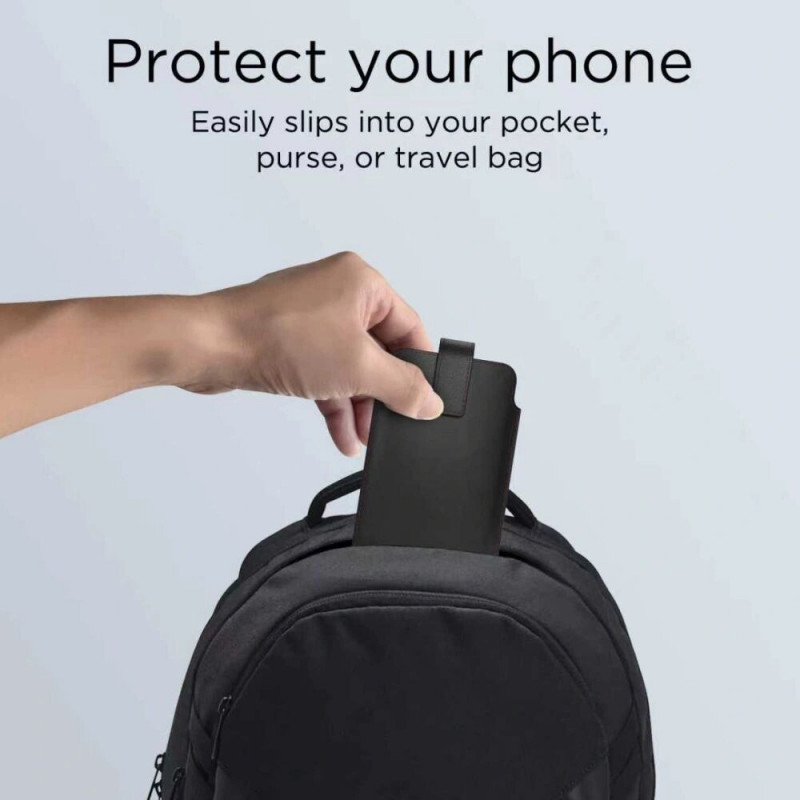 Tech-Protect SM65 funda universal para móvil, 6,0-6,9 pulgadas, piel ecológica, negra y roja