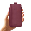 Tech-Protect SM65 funda universal para móvil, 6,0-6,9 pulgadas, piel ecológica, burdeos