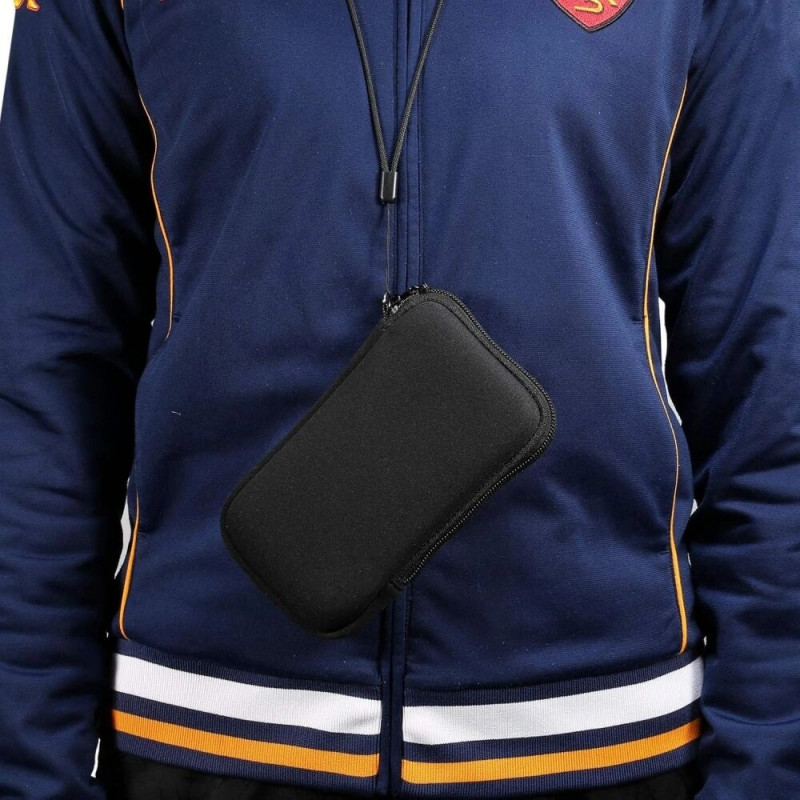 Tech-Protect SM70 funda universal para móvil, 6,0-7,2 pulgadas, neopreno, con correa para el cuello, negra