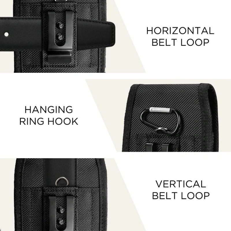 Tech-Protect SM85 funda universal de cinturón para móvil, 5,8-6,8 pulgadas, nailon, negra