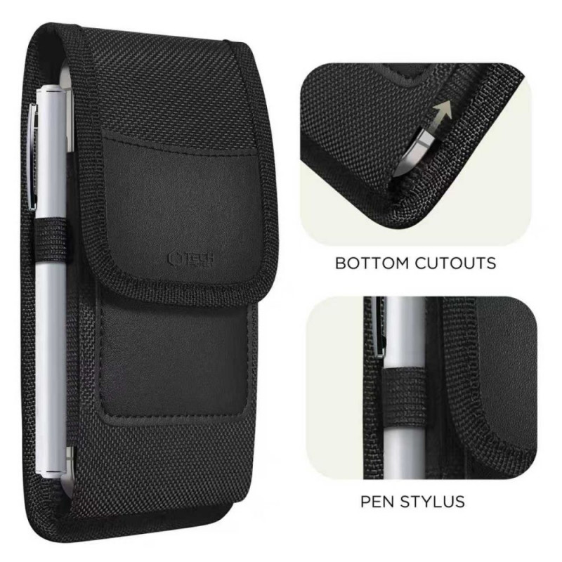 Tech-Protect SM85 funda universal de cinturón para móvil, 5,8-6,8 pulgadas, nailon, negra