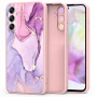 Tech-Protect Icon funda de silicona para Samsung Galaxy S25 FE, mármol, rosa