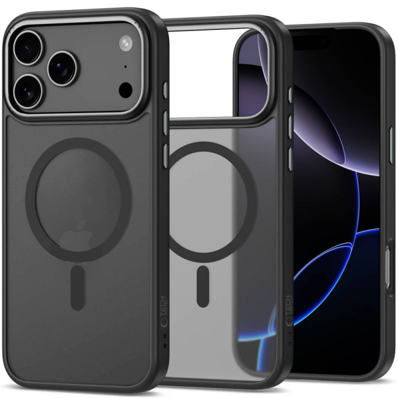 Tech-Protect CamEdge MagSafe funda para Apple iPhone 17 Pro, negro mate/gris metálico oscuro