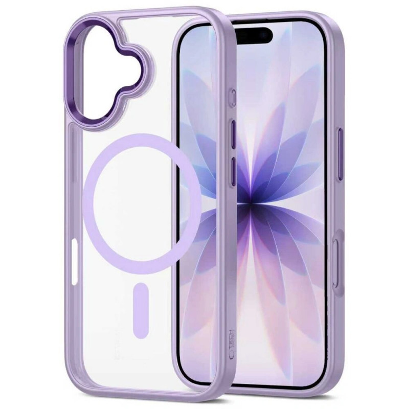 Tech-Protect MagMat MagSafe funda para Apple iPhone 17, lavanda/transparente