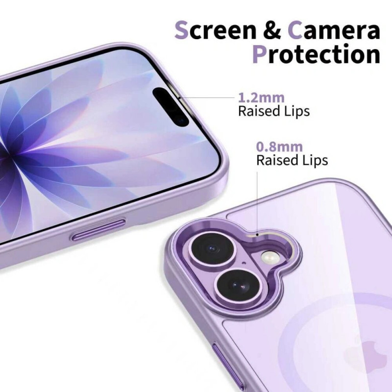 Tech-Protect MagMat MagSafe funda para Apple iPhone 17, lavanda/transparente