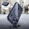 Tech-Protect MagMat MagSafe funda para Apple iPhone 17 Pro, azul profundo/transparente