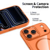 Tech-Protect MagMat MagSafe funda para Apple iPhone 17 Pro Max, naranja cósmico/transparente