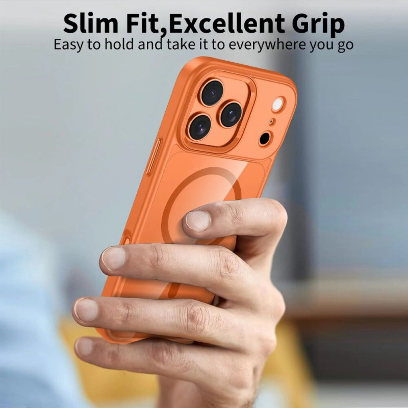 Tech-Protect MagMat MagSafe funda para Apple iPhone 17 Pro Max, naranja cósmico/transparente