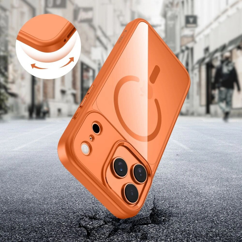 Tech-Protect MagMat MagSafe funda para Apple iPhone 17 Pro Max, naranja cósmico/transparente