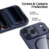 Tech-Protect MagMat MagSafe funda para Apple iPhone 17 Pro Max, azul profundo/transparente