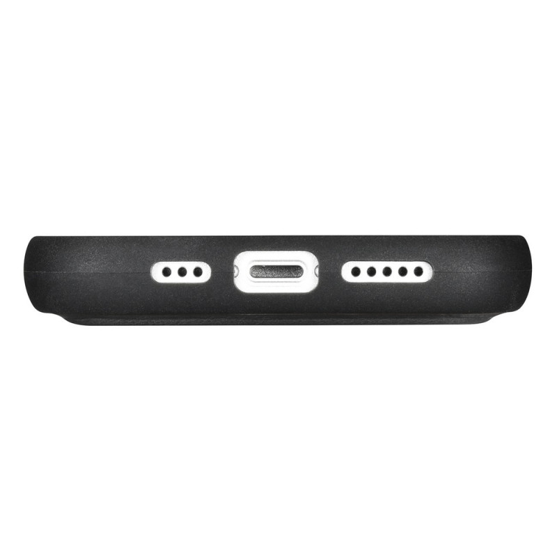 iCarer Oil Wax Wallet Case 2in1 funda con tapa de piel para iPhone 14 Plus, Anti-RFID, negra (WMI14220723-BK)