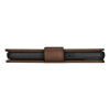 iCarer Oil Wax Wallet Case 2in1 funda con tapa de piel para iPhone 14 Plus, Anti-RFID, marrón (WMI14220723-BN)