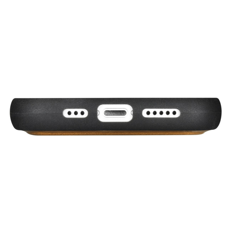 iCarer Oil Wax Wallet Case 2in1 funda con tapa de piel para iPhone 14 Plus, Anti-RFID, marrón (WMI14220723-TN)