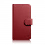 iCarer Wallet Case 2in1 funda con tapa de piel para iPhone 14 Plus, Anti-RFID, roja (WMI14220727-RD)