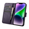 iCarer Wallet Case 2in1 funda con tapa de piel para iPhone 14 Plus, Anti-RFID, morada oscura (WMI14220727-DP)