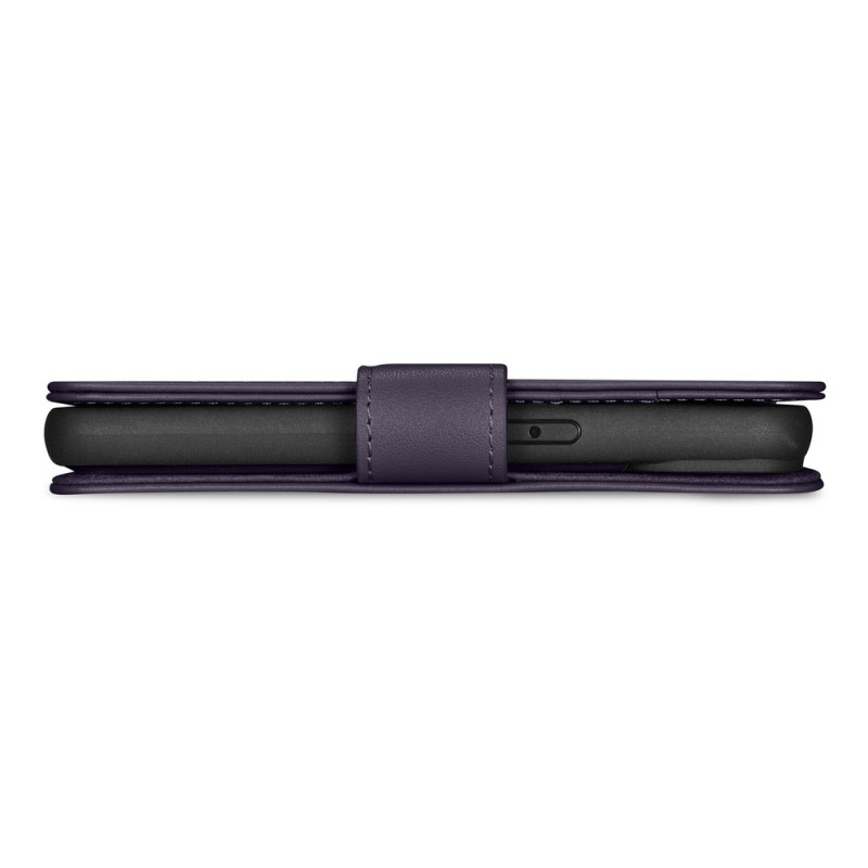 iCarer Wallet Case 2in1 funda con tapa de piel para iPhone 14 Plus, Anti-RFID, morada oscura (WMI14220727-DP)