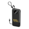 Batería externa Dudao K13 de 10000 mAh con cable integrado, negra