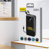 Batería externa Dudao K13 de 10000 mAh con cable integrado, negra