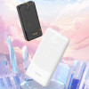 Batería externa Dudao K10 de 10000 mAh, 2 x USB-A, 2,4 A, blanca
