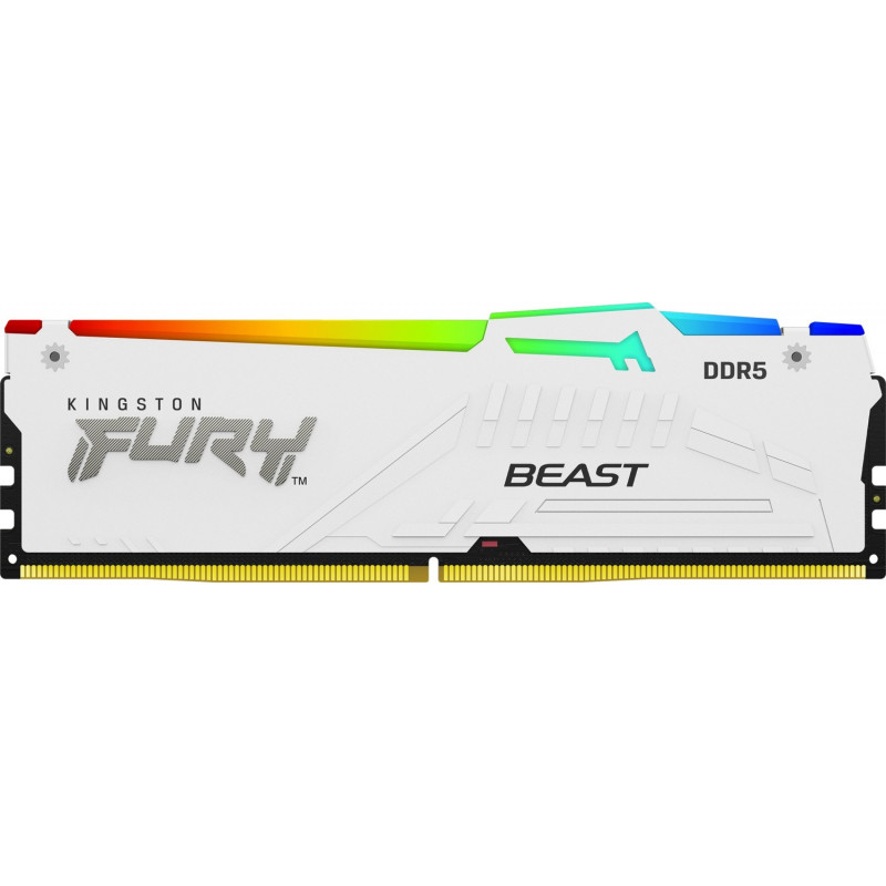Kingston FURY Beast 16 GB DDR5-5600 CL40 módulo de memoria DIMM, RGB, blanco, KF556C40BWA-16