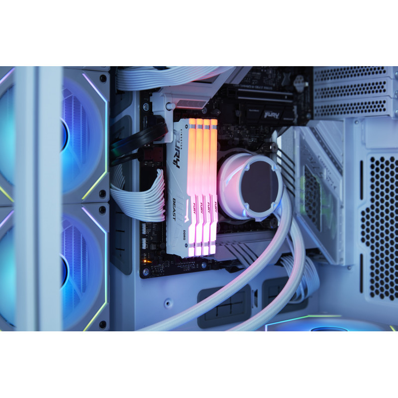 Kingston FURY Beast 16 GB DDR5-5600 CL40 módulo de memoria DIMM, RGB, blanco, KF556C40BWA-16