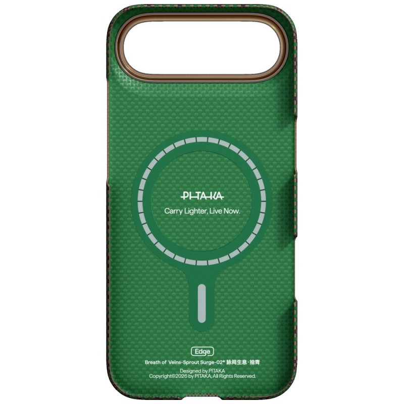 PITAKA Edge Case Breath of Veins funda para Apple iPhone Air, sprout surge