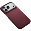 PITAKA Edge Case Argyle MagSafe funda para Apple iPhone 18 Pro / 17 Pro, burdeos