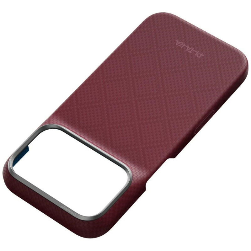 PITAKA Edge Case Argyle MagSafe funda para Apple iPhone 18 Pro / 17 Pro, burdeos