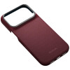 PITAKA Edge Case Argyle MagSafe funda para Apple iPhone 18 Pro / 17 Pro, burdeos