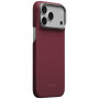 PITAKA Edge Case Argyle MagSafe funda para Apple iPhone 18 Pro Max / 17 Pro Max, burdeos