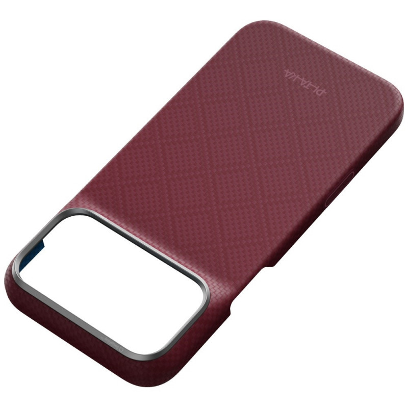 PITAKA Edge Case Argyle MagSafe funda para Apple iPhone 18 Pro Max / 17 Pro Max, burdeos
