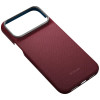 PITAKA Edge Case Argyle MagSafe funda para Apple iPhone 18 Pro Max / 17 Pro Max, burdeos