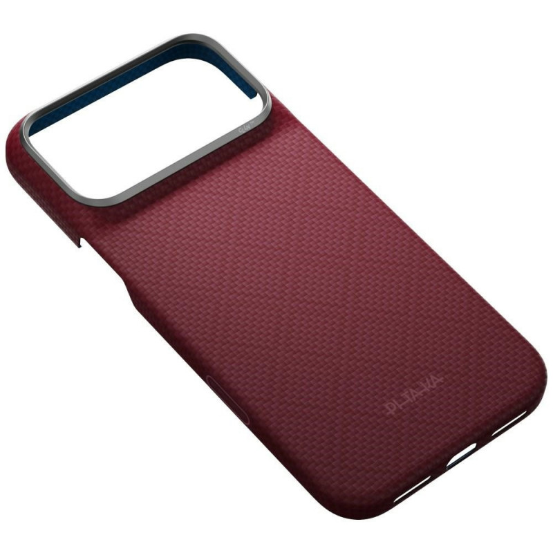PITAKA Edge Case Argyle MagSafe funda para Apple iPhone 18 Pro Max / 17 Pro Max, burdeos