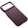 PITAKA Edge Case Argyle MagSafe funda para Apple iPhone 18 Pro Max / 17 Pro Max, azul y rojo