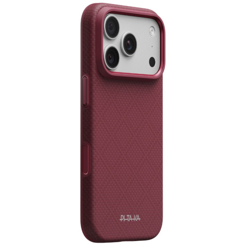 PITAKA Summa Case funda para Apple iPhone 18 Pro / 17 Pro, burdeos