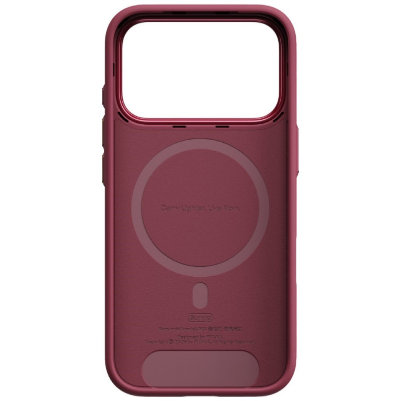 PITAKA Summa Case funda para Apple iPhone 18 Pro / 17 Pro, burdeos