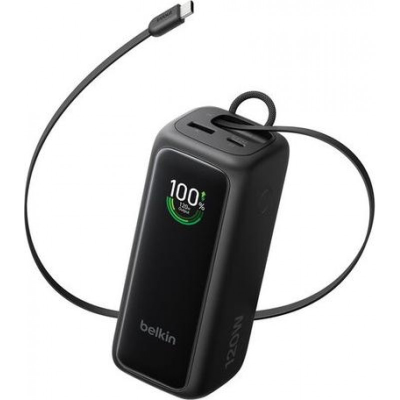 Belkin UltraCharge Smart Display Power batería externa BPB042HQBK, PD 120 W, cable USB-C retráctil