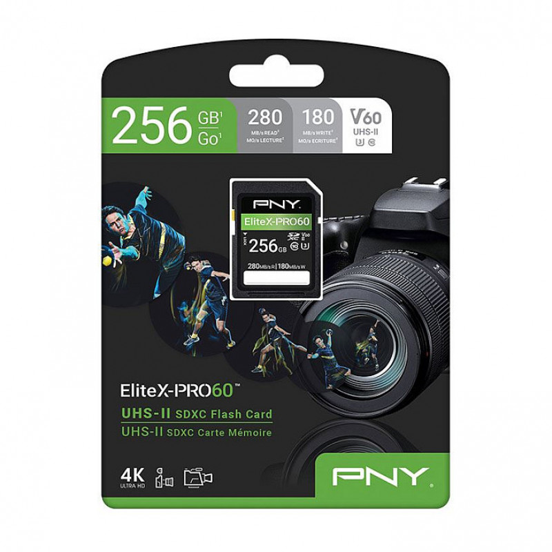 PNY EliteX-PRO60 tarjeta de memoria SDXC 256 GB, UHS-II, Class 10, P-SD256V60280EXP6-GE