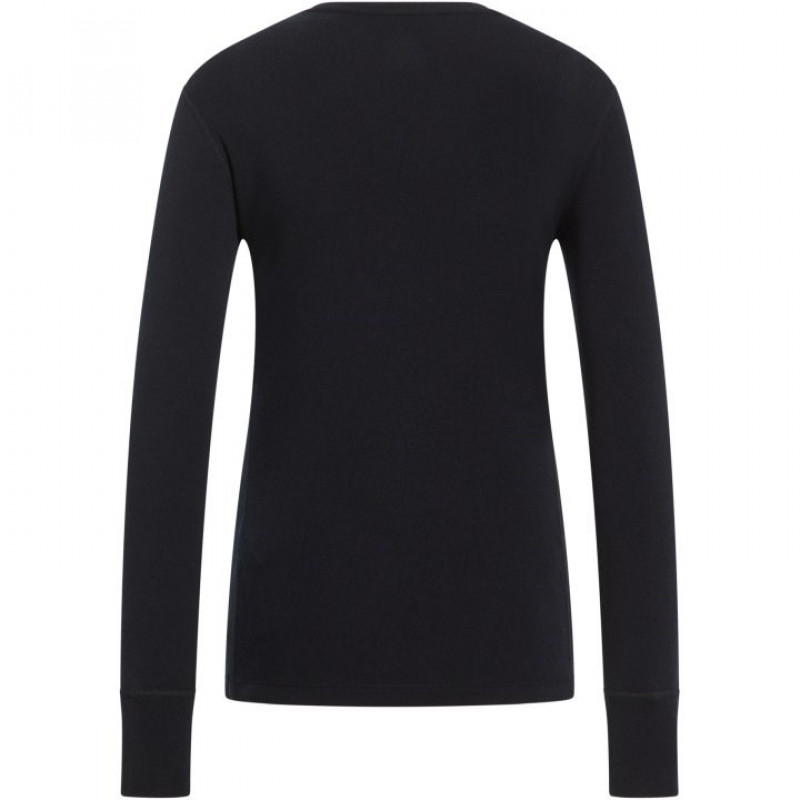 Odlo BL TOP MERINO 260 camiseta térmica de mujer de manga larga y cuello redondo, talla S, negra
