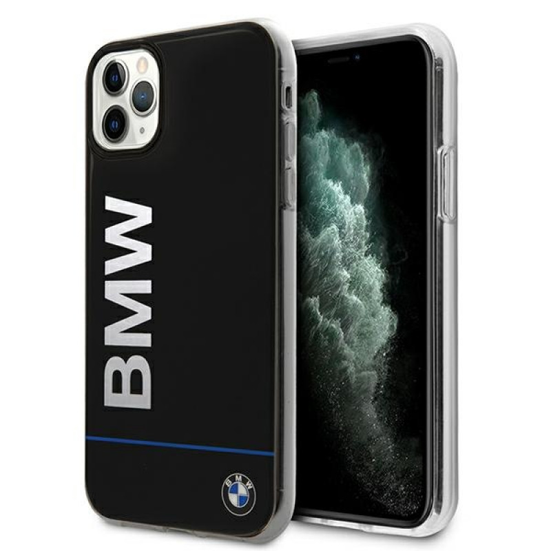 BMW BMHCN65PCUBBK Apple iPhone 11 Pro Max funda rígida Signature Printed Logo, negra