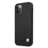 BMW BMHCP12LRCDPK Apple iPhone 12 Pro Max funda rígida Leather Deboss, negra