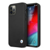 BMW BMHCP12MRCDPK Apple iPhone 12 / 12 Pro funda rígida Leather Deboss, negra